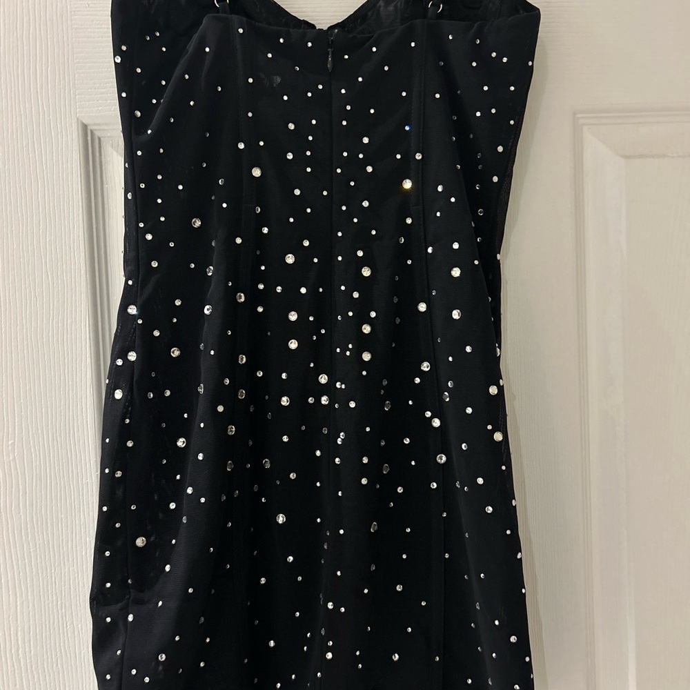White Fox Boutique Sparkling Black Mini Dress